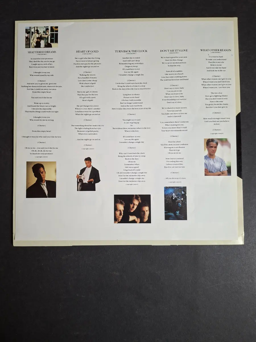 Johnny Hates Jazz ‎– Turn Back The Clock