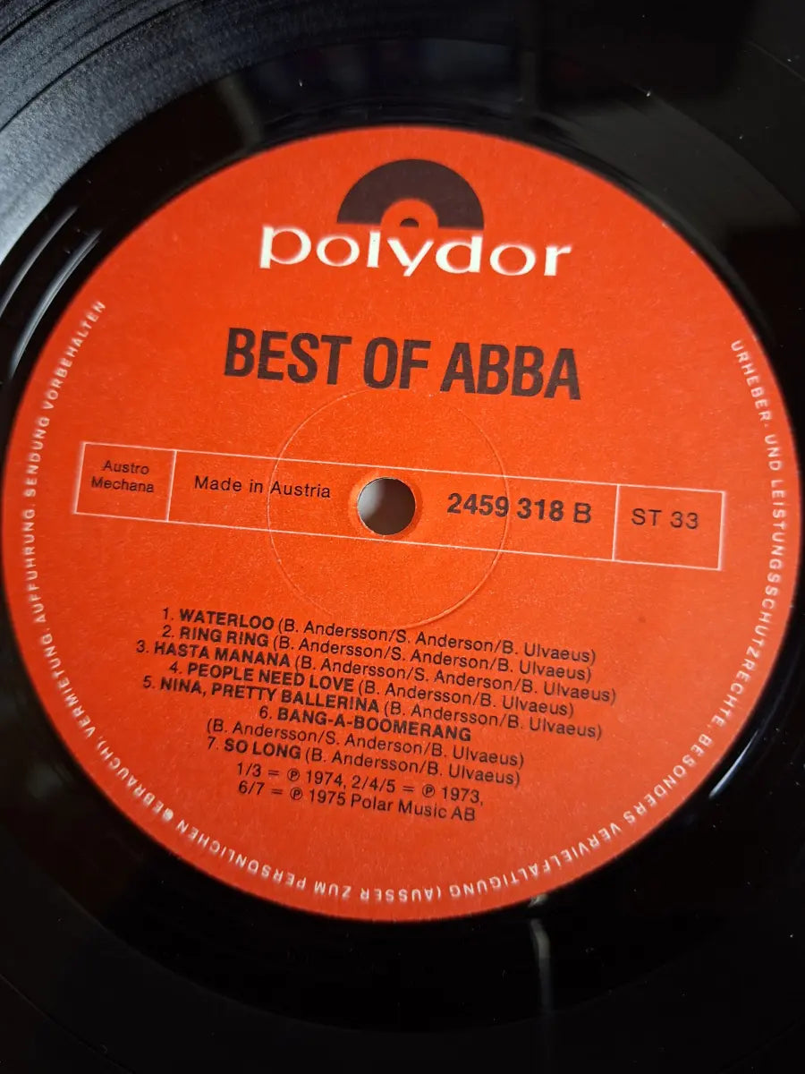 ABBA ‎– The Best Of ABBA (Austria Pressing)