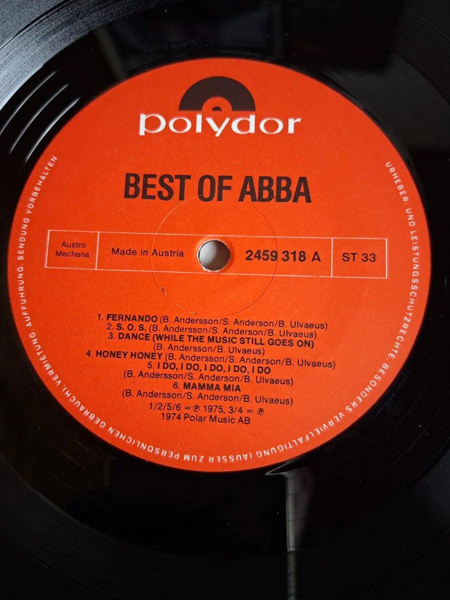 ABBA ‎– The Best Of ABBA (Austria Pressing)