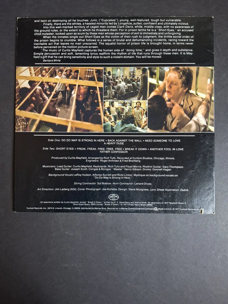 Curtis Mayfield ‎– Short Eyes - The Original Picture Soundtrack