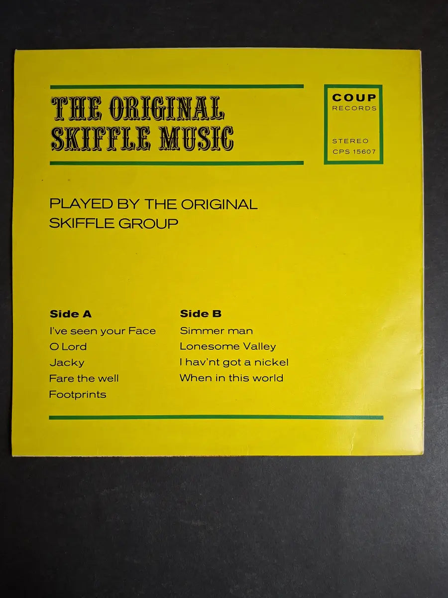 Peter Bender's Skiffle Group ‎– The Original Skiffle Music