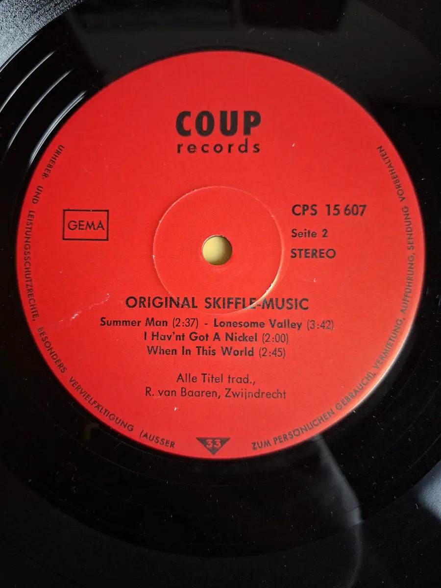 Peter Bender's Skiffle Group ‎– The Original Skiffle Music