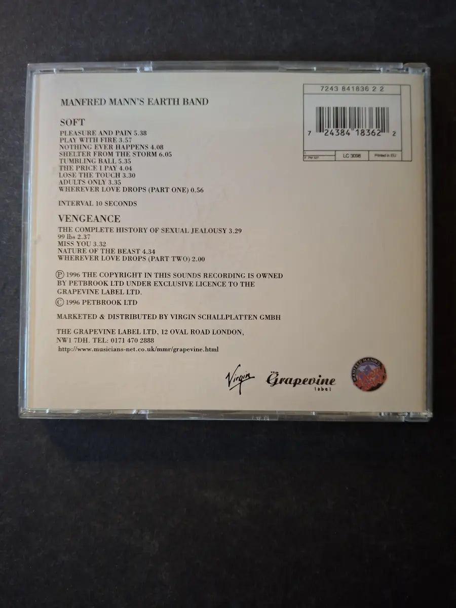 Manfred Mann's Earth Band – Soft Vengeance