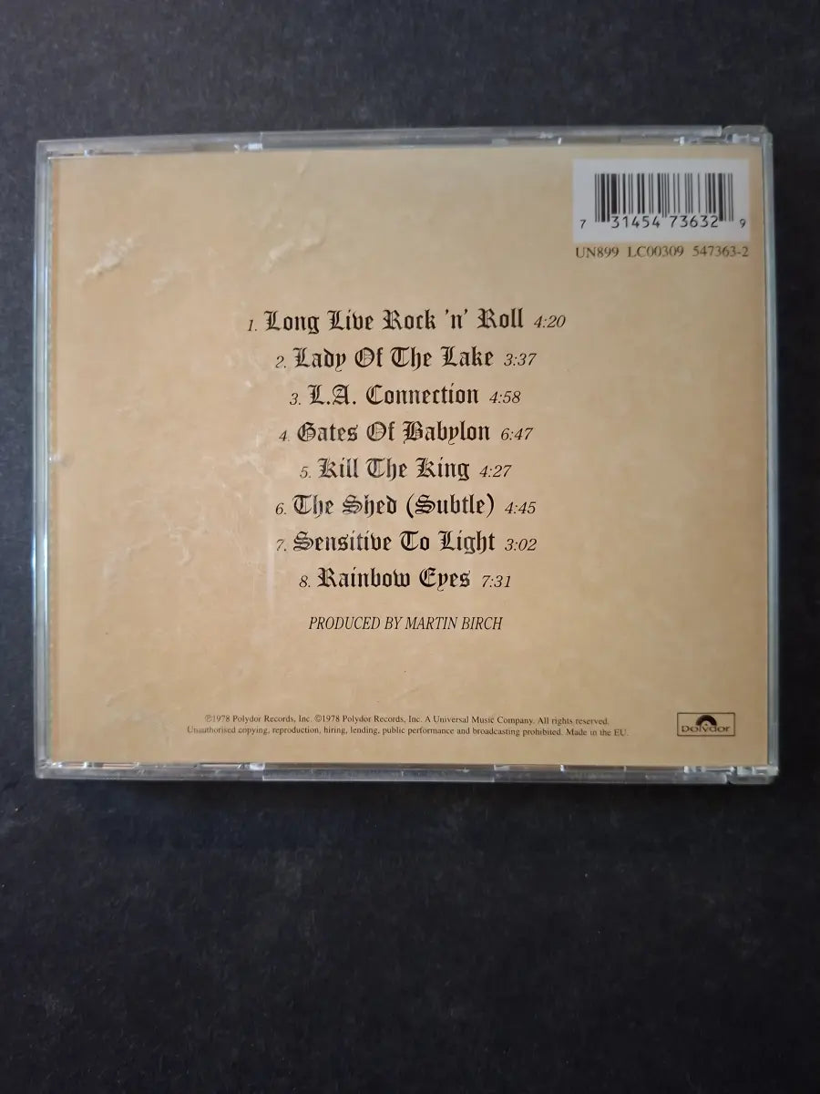 Rainbow – Long Live Rock 'N' Roll