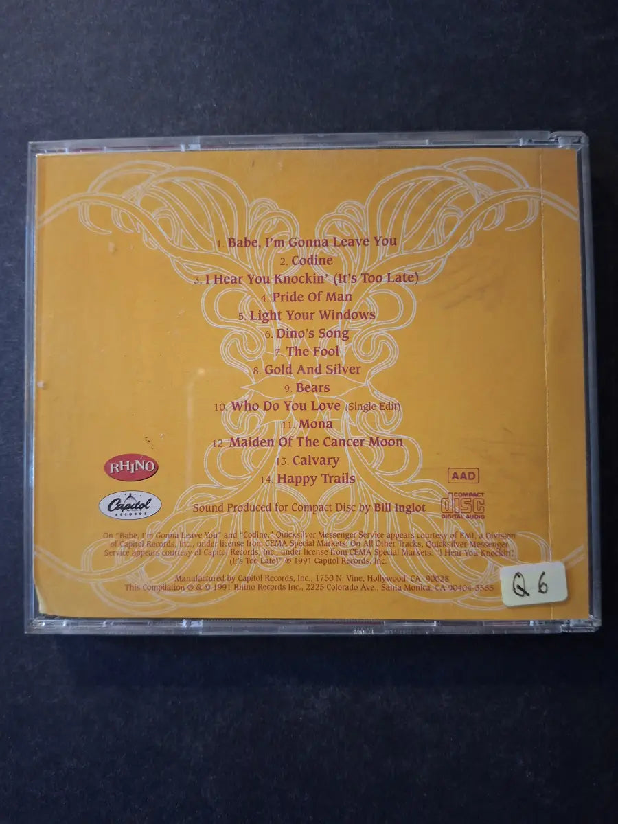 Quicksilver Messenger Service – Sons Of Mercury: (1968-1975) The Best Of
