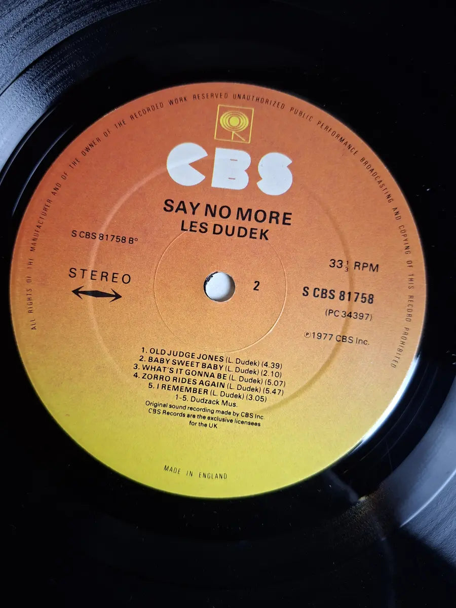 Les Dudek ‎– Say No More