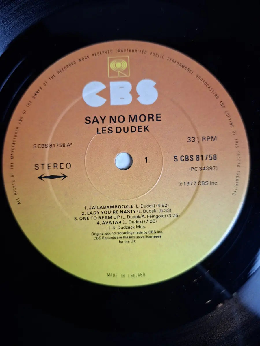 Les Dudek ‎– Say No More