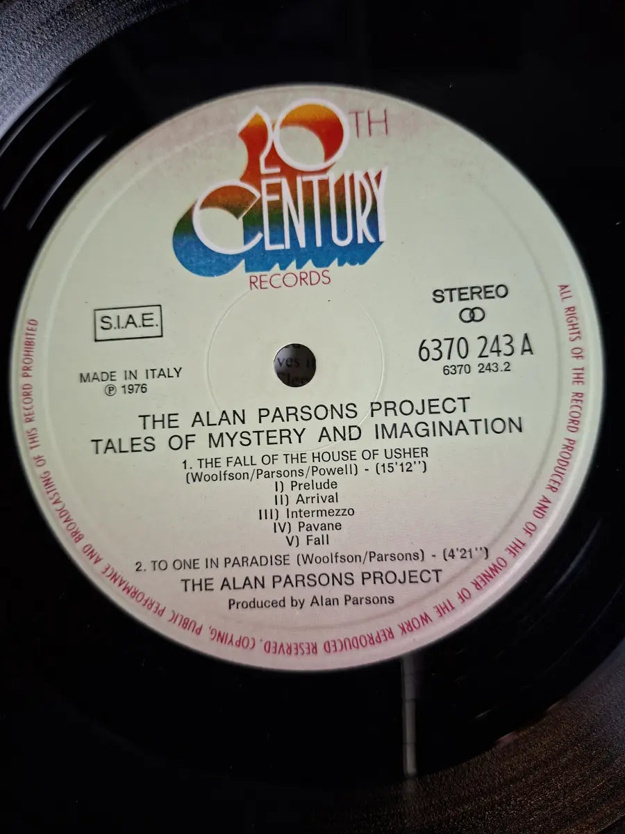 The Alan Parsons Project ‎– Tales Of Mystery And Imagination - Edgar Allan Poe