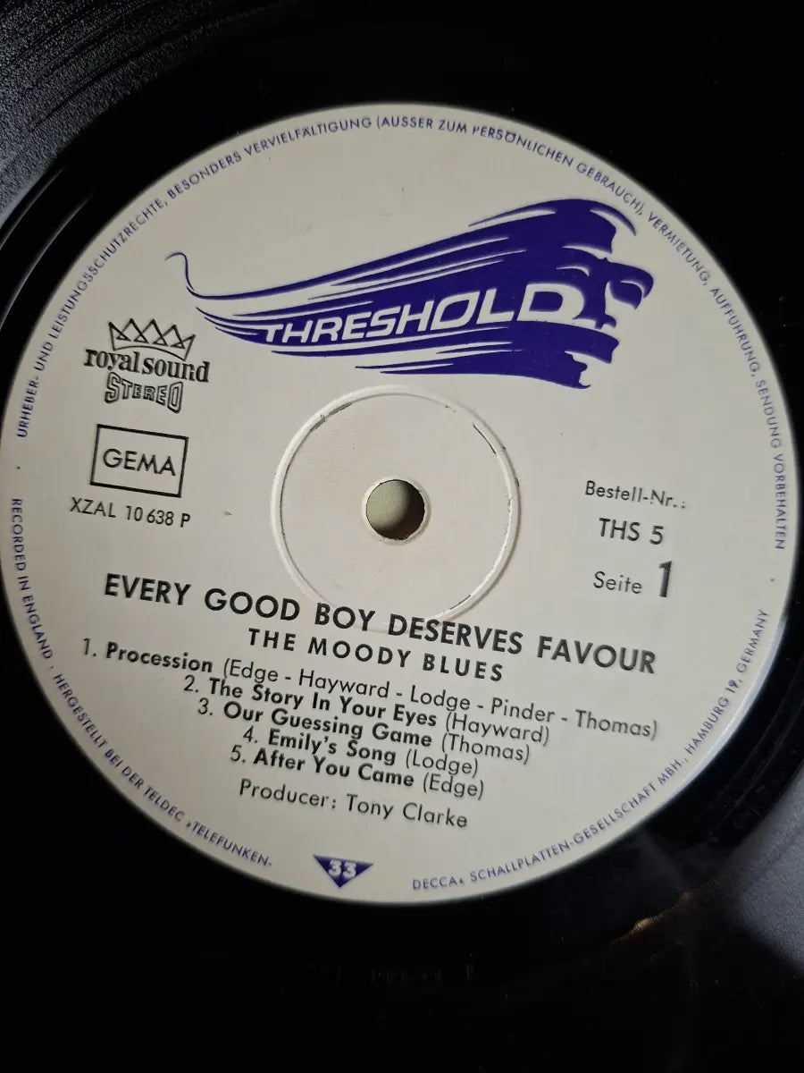 The Moody Blues ‎– Every Good Boy Deserves Favour