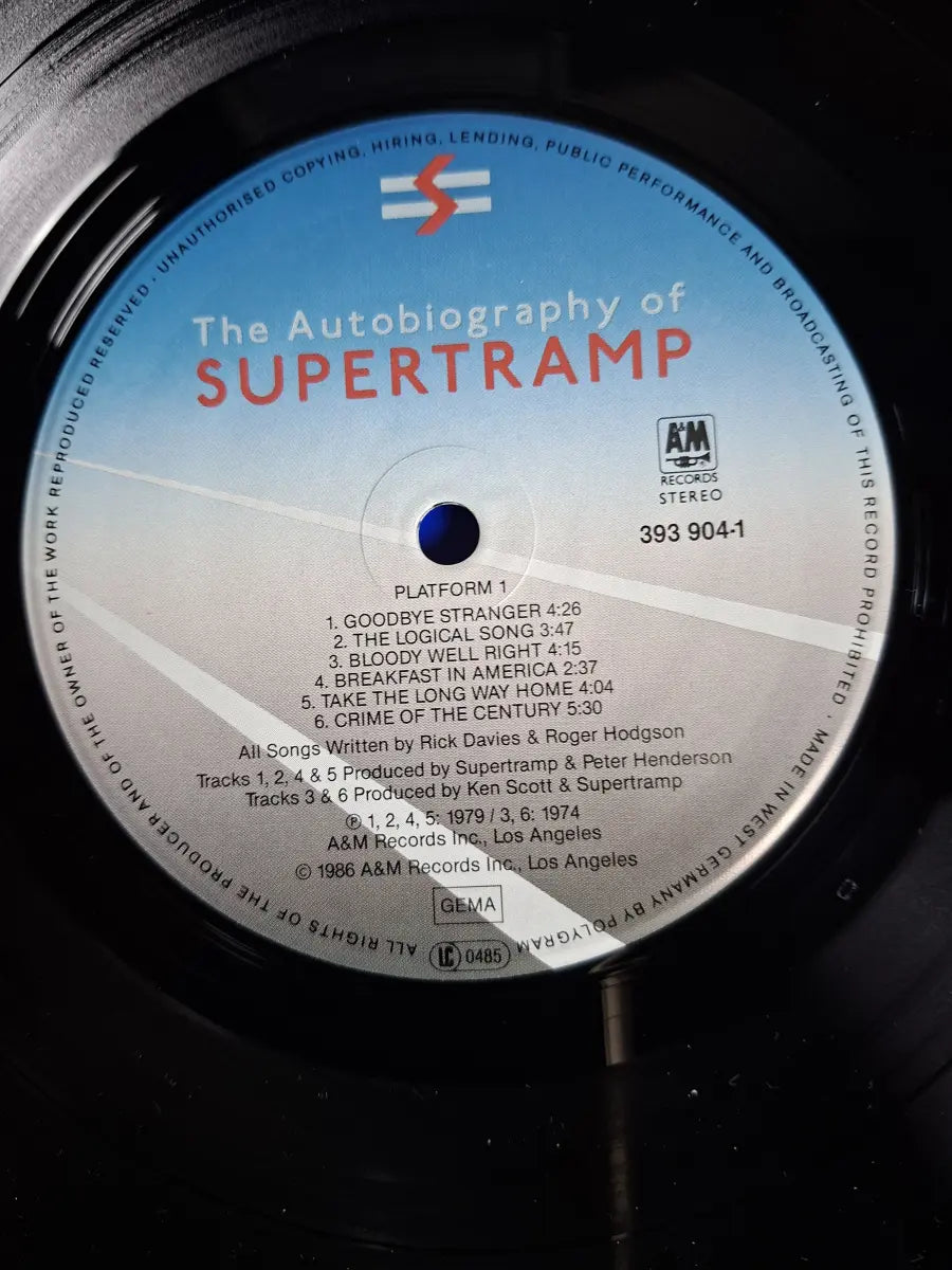 Supertramp ‎– The Autobiography Of Supertramp