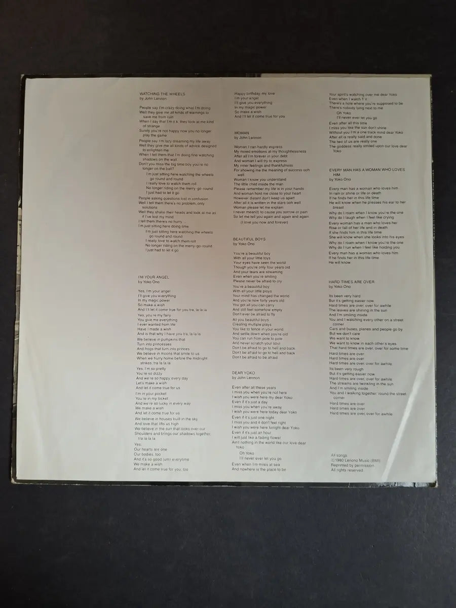 John Lennon / Yoko Ono – Double Fantasy