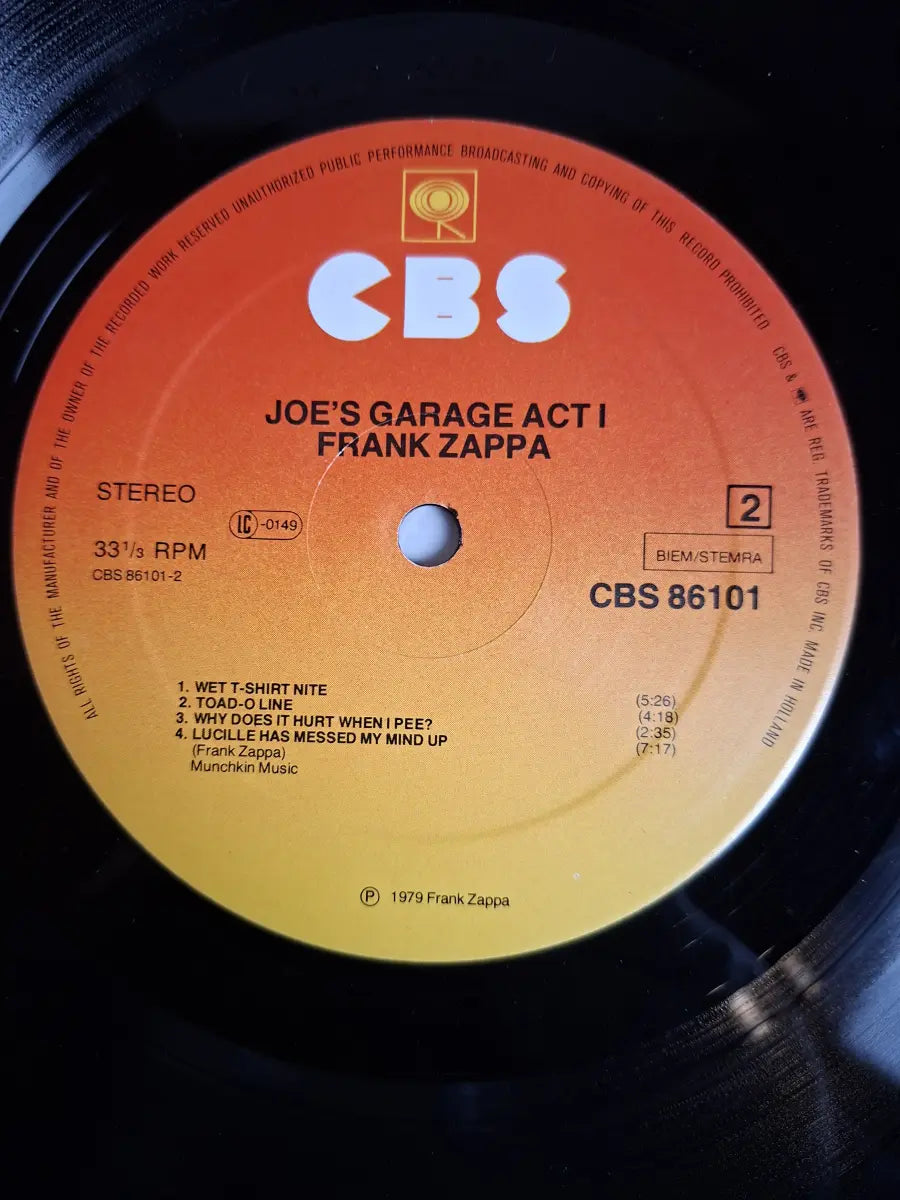 Zappa – Joe's Garage Act I