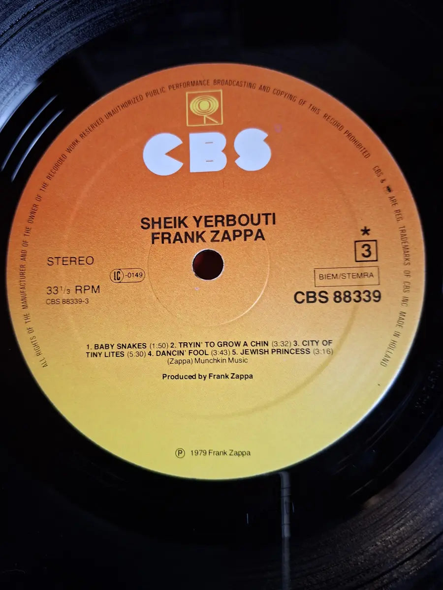 Frank Zappa ‎– Sheik Yerbouti