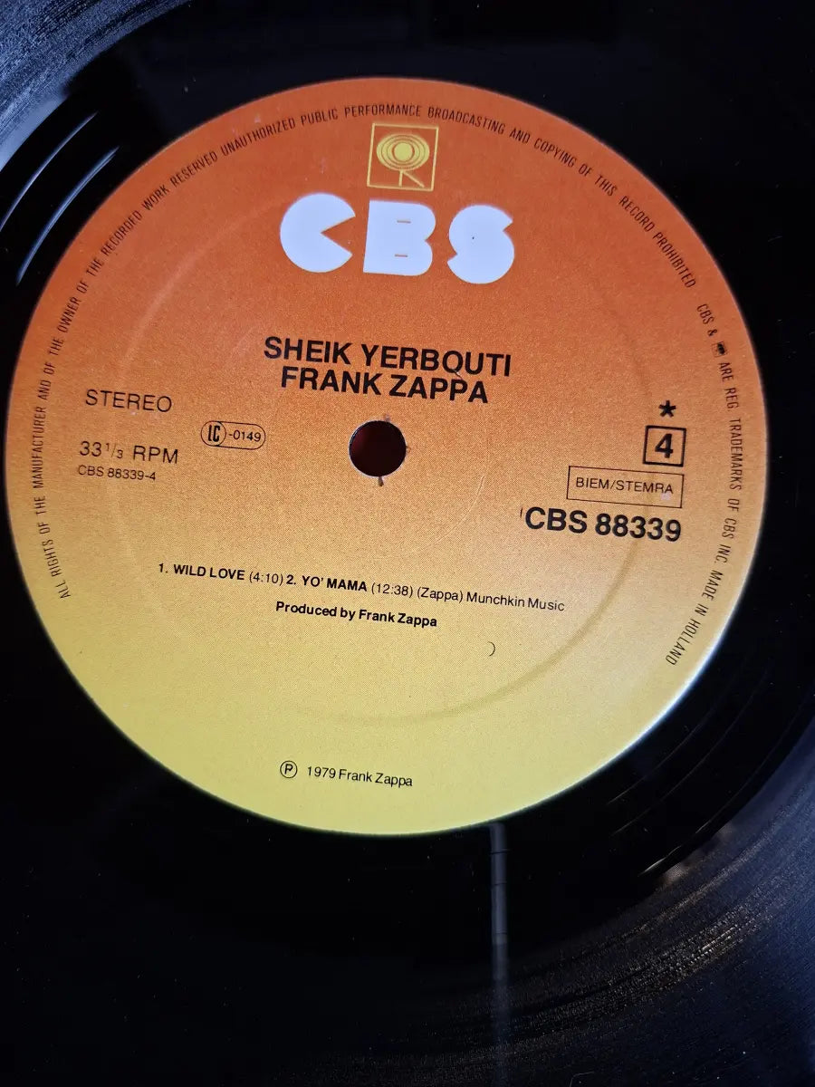 Frank Zappa ‎– Sheik Yerbouti