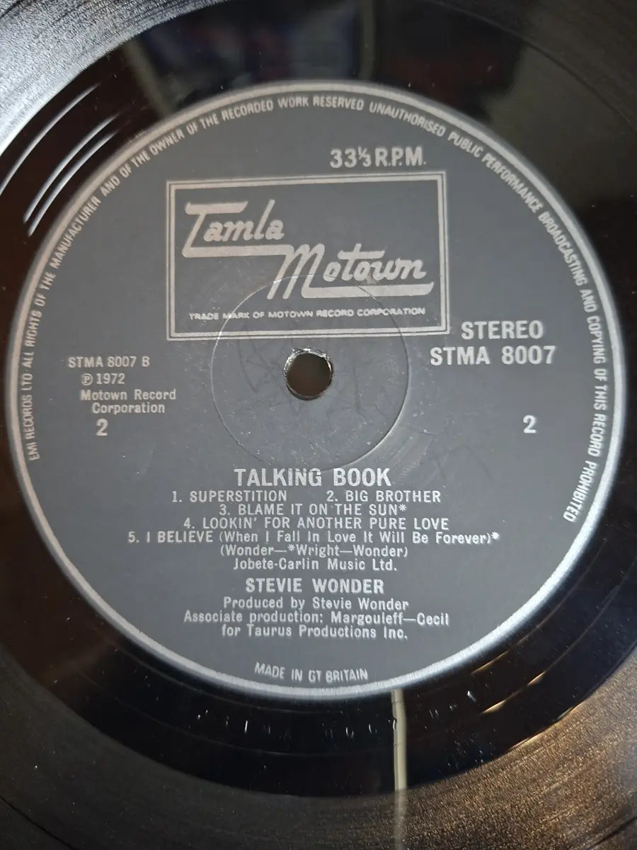 Stevie Wonder ‎– Talking Book