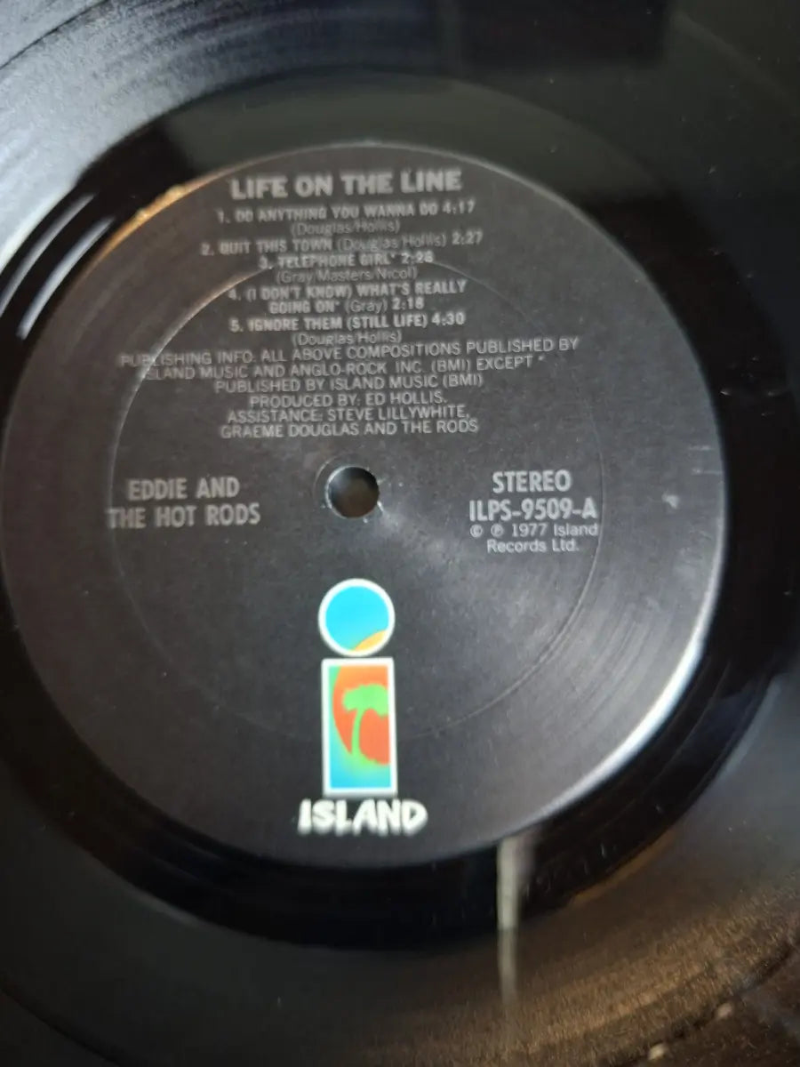 Eddie And The Hot Rods ‎– Life On The Line