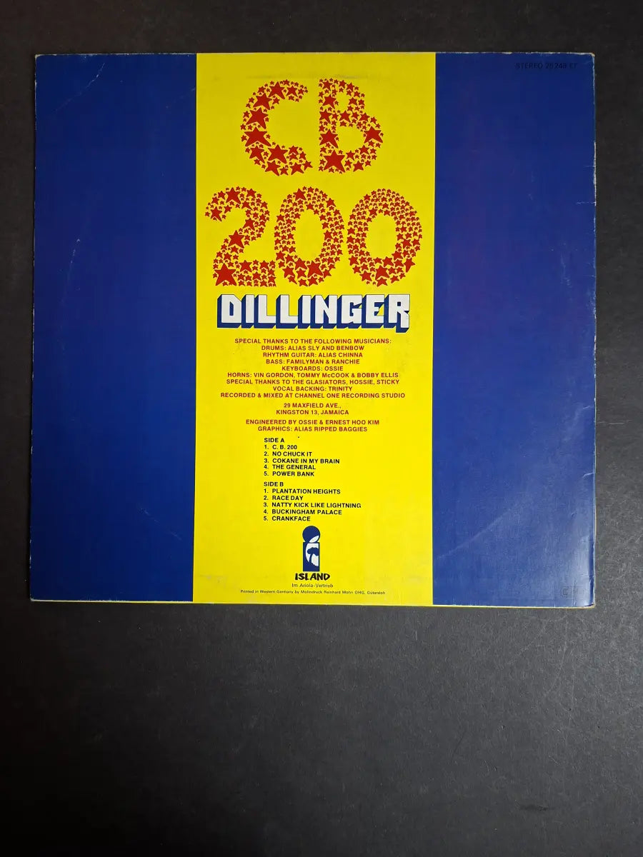 Dillinger ‎– C.B. 200