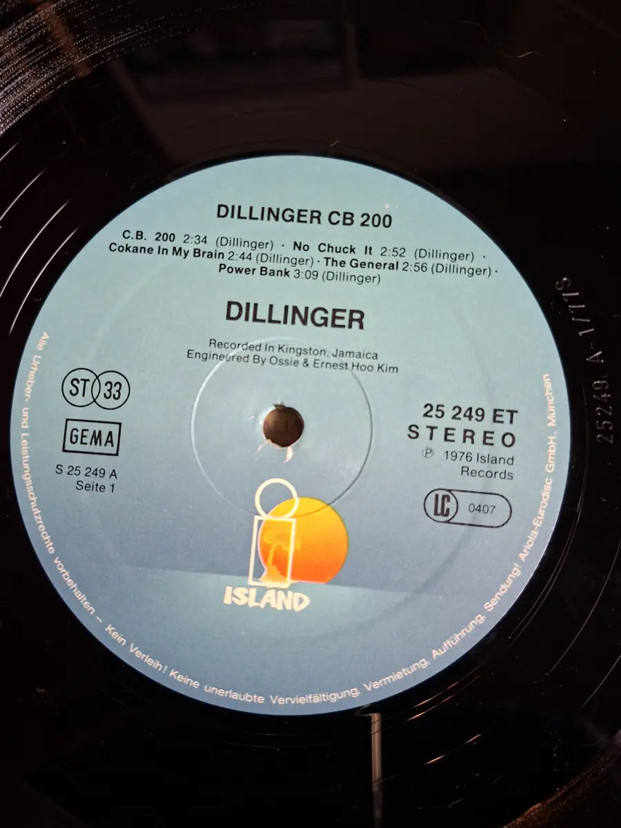 Dillinger ‎– C.B. 200
