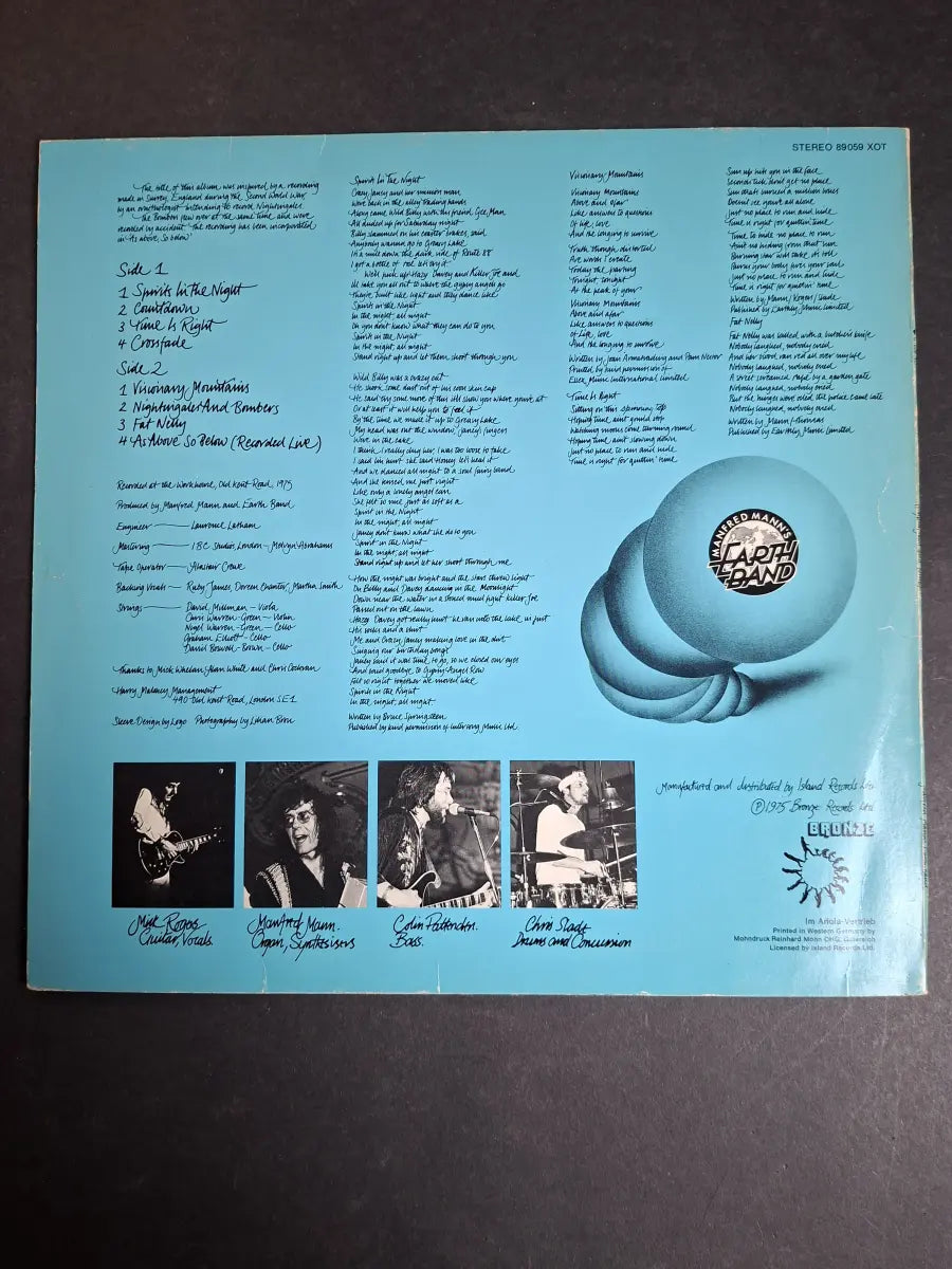 Manfred Mann's Earth Band – Nightingales & Bombers