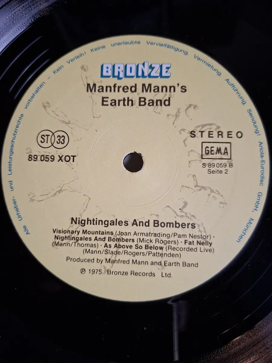 Manfred Mann's Earth Band – Nightingales & Bombers