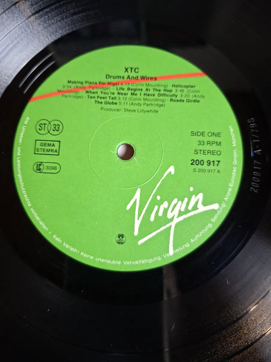 XTC ‎– Drums And Wires