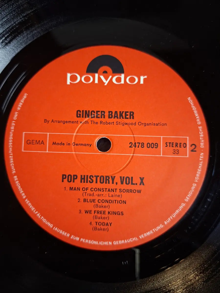 Ginger Baker – Pop History, Vol. 10