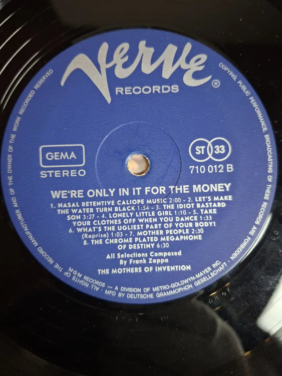 The Mothers Of Invention - We're Only In It For The Money (LP, Album, Met)
