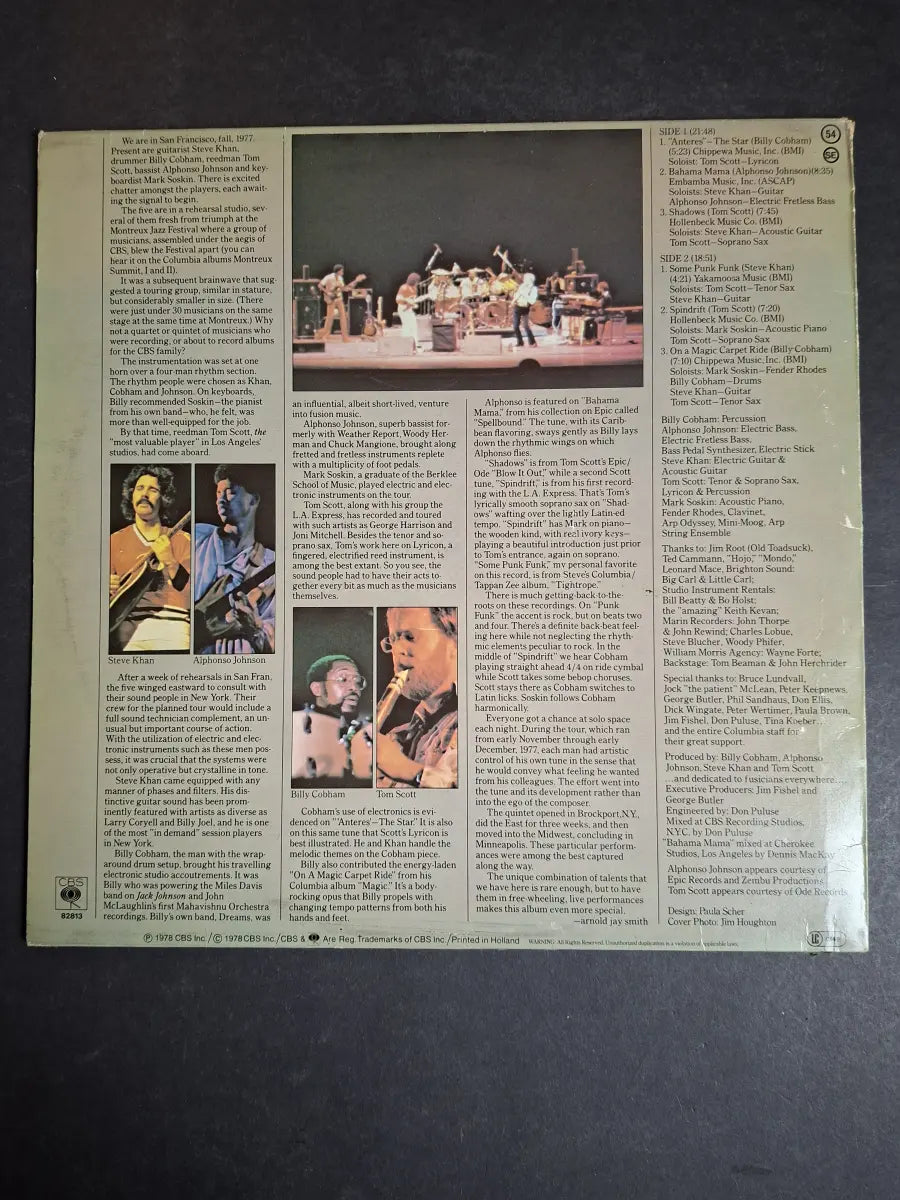 Billy Cobham • Steve Khan • Alphonso Johnson • Tom Scott – Alivemutherforya