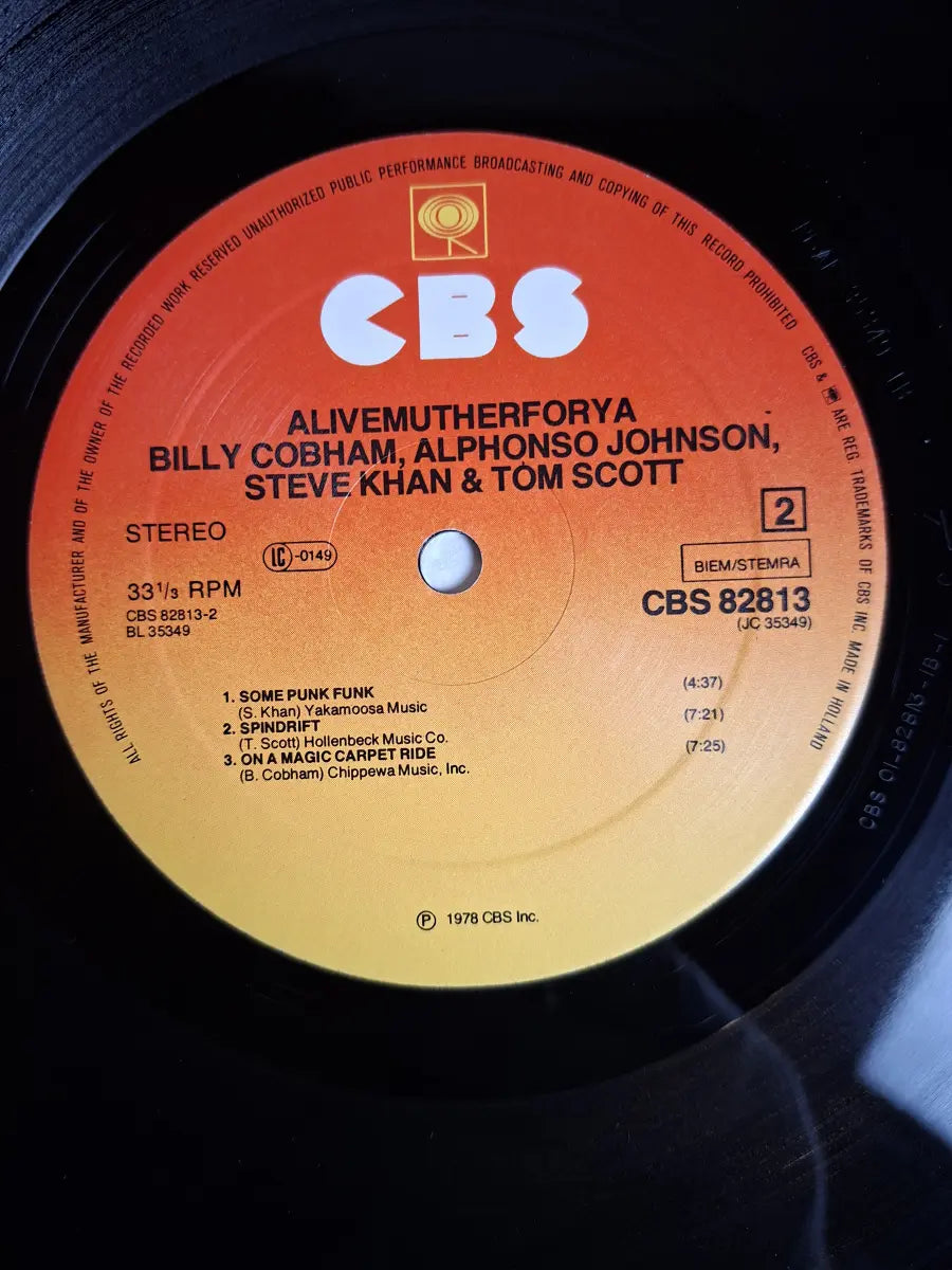 Billy Cobham • Steve Khan • Alphonso Johnson • Tom Scott – Alivemutherforya