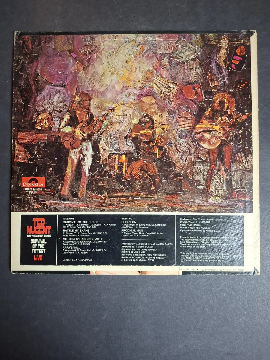 Ted Nugent And The Amboy Dukes – Survival Of The Fittest - Live