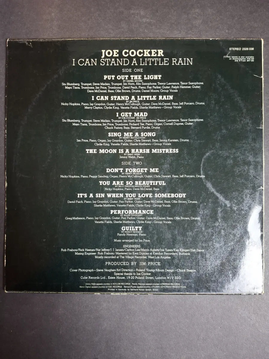 Joe Cocker – I Can Stand A Little Rain