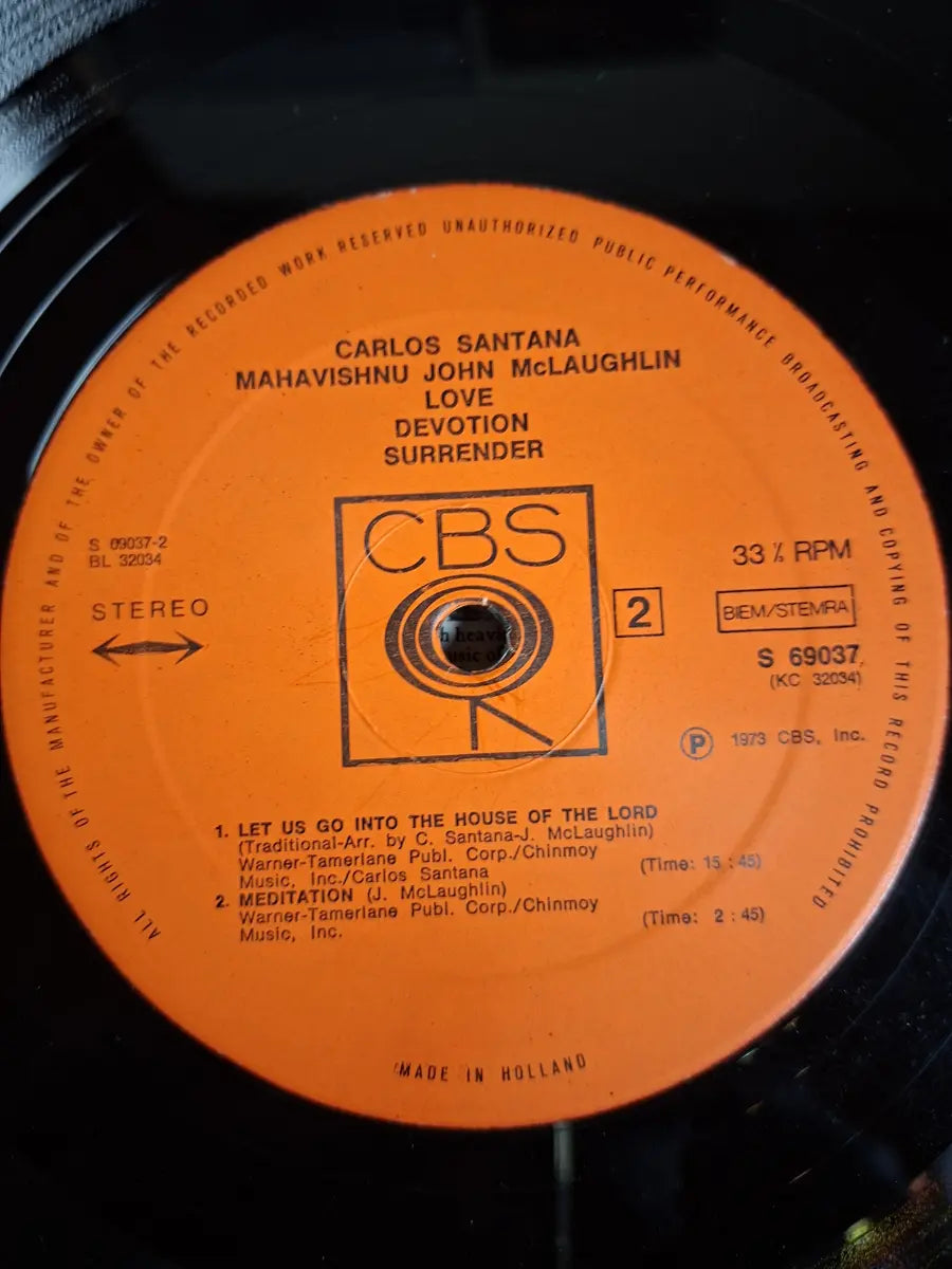 Carlos Santana / Mahavishnu John McLaughlin – Love Devotion Surrender