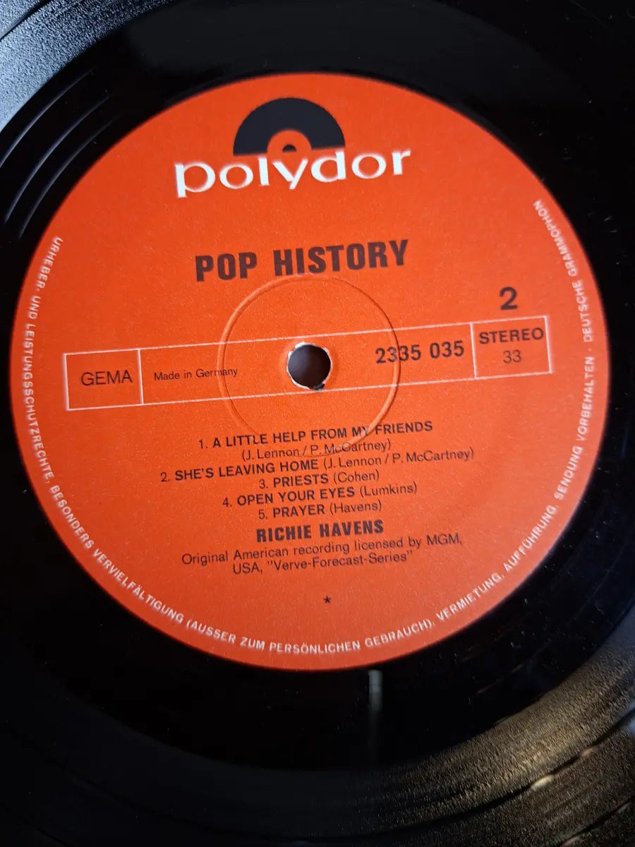 Jack Bruce, Richie Havens ‎– Pop History
