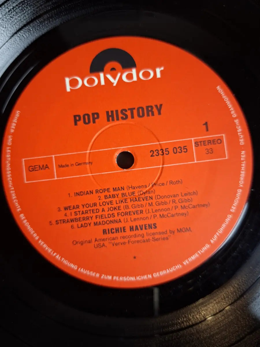 Jack Bruce, Richie Havens ‎– Pop History