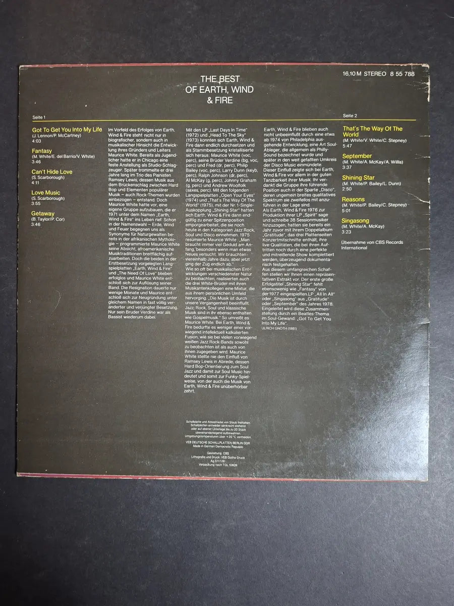 Earth, Wind & Fire – The Best Of Earth, Wind & Fire