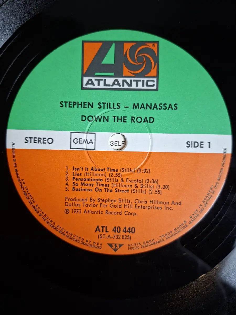 Stephen Stills & Manassas ‎– Down The Road