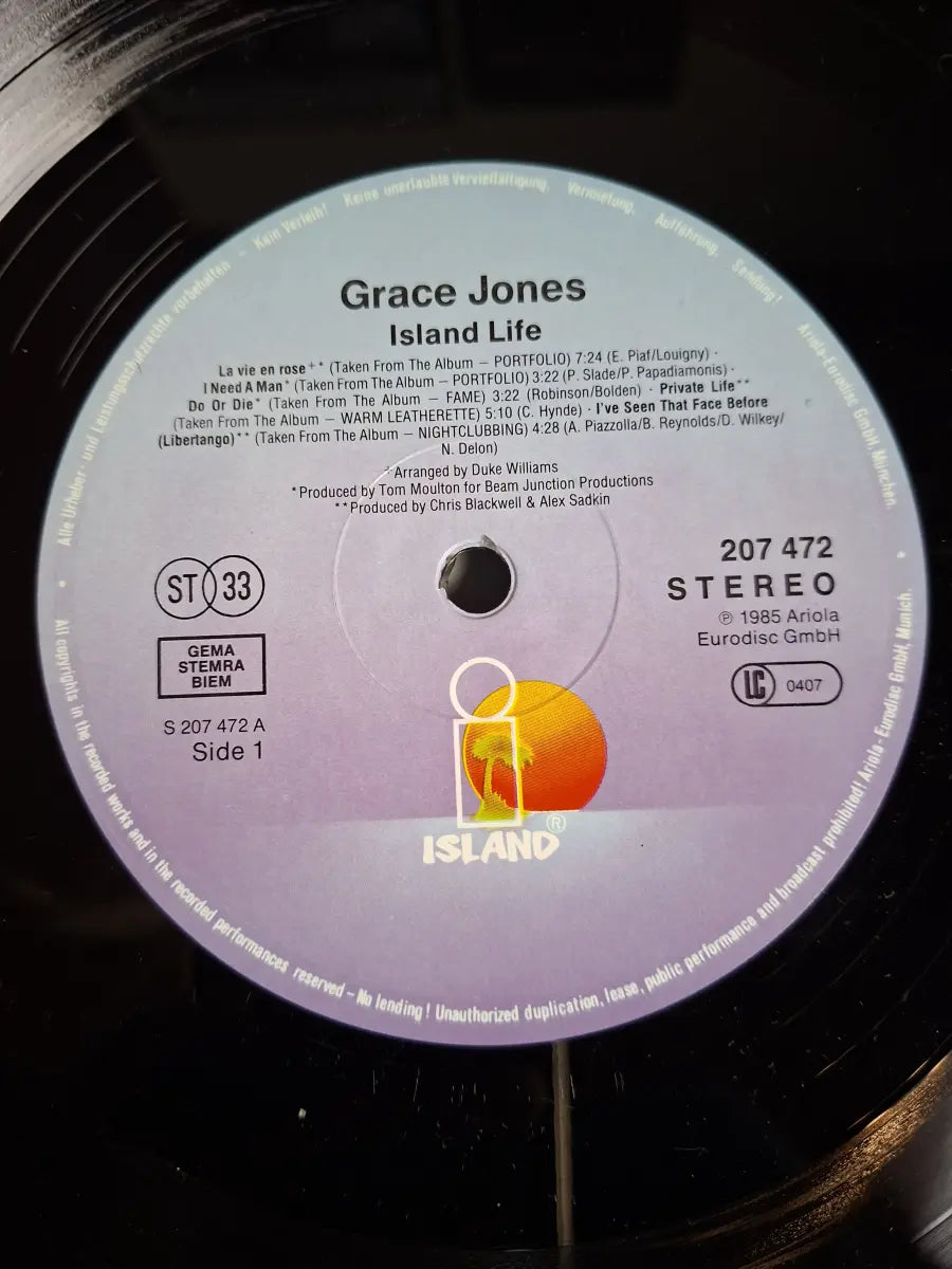 Grace Jones – Island Life