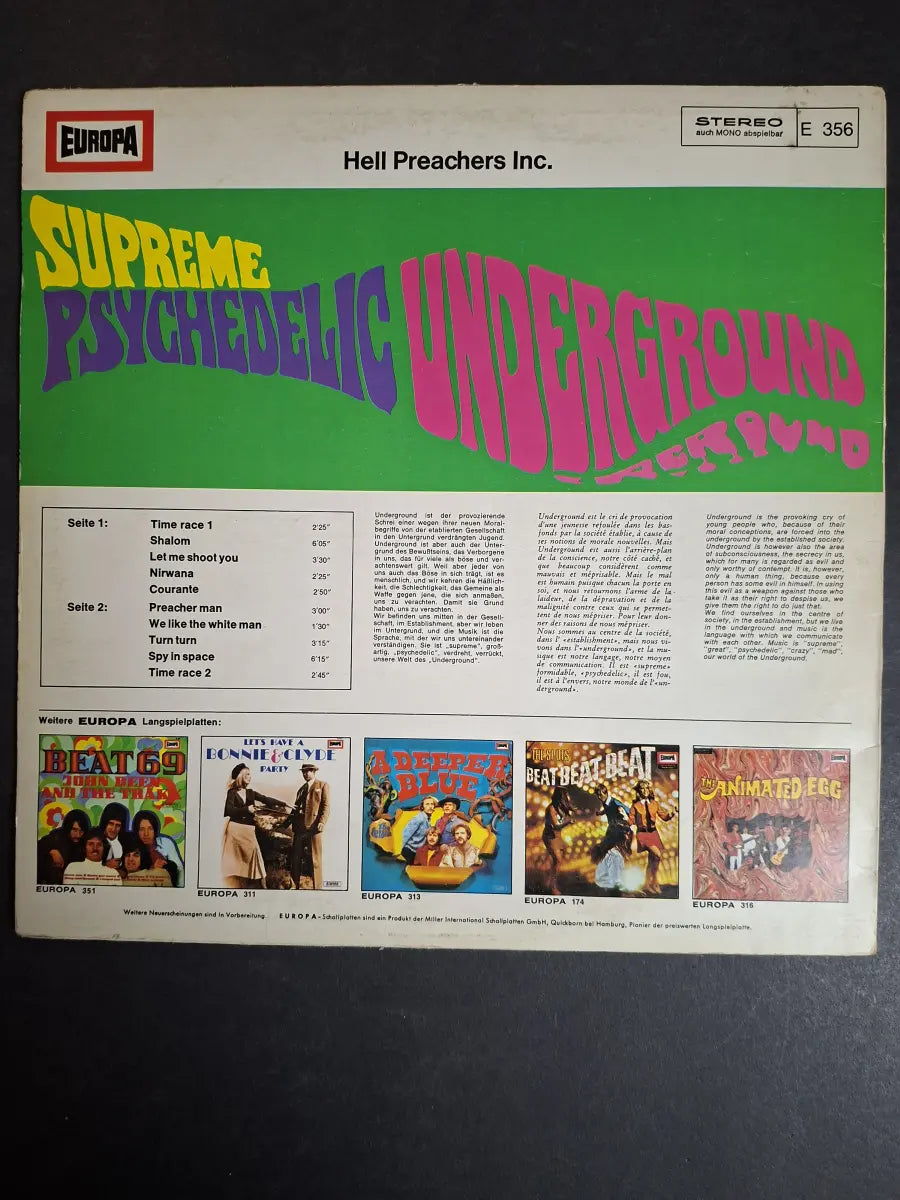 Hell Preachers Inc. ‎– Supreme Psychedelic Underground