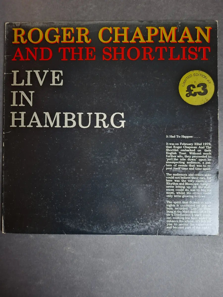 Roger Chapman And The Shortlist – Live In Hamburg