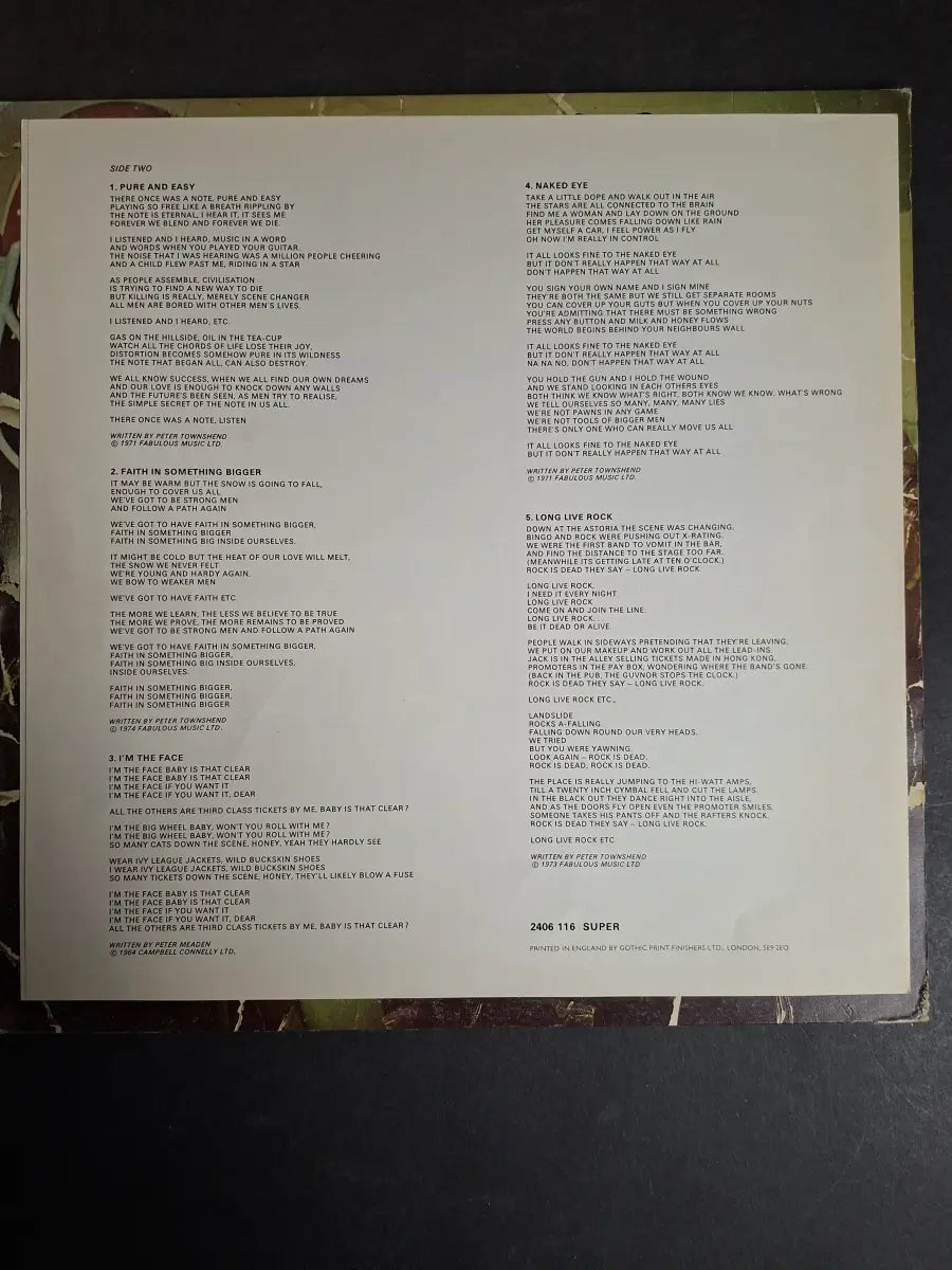 The Who ‎– Odds & Sods