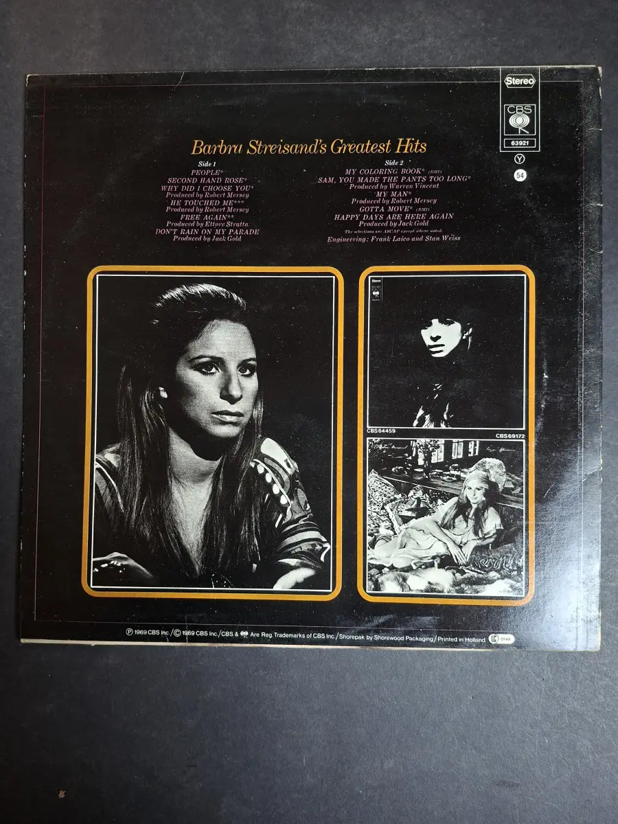 Barbra Streisand ‎– Barbra Streisand's Greatest Hits