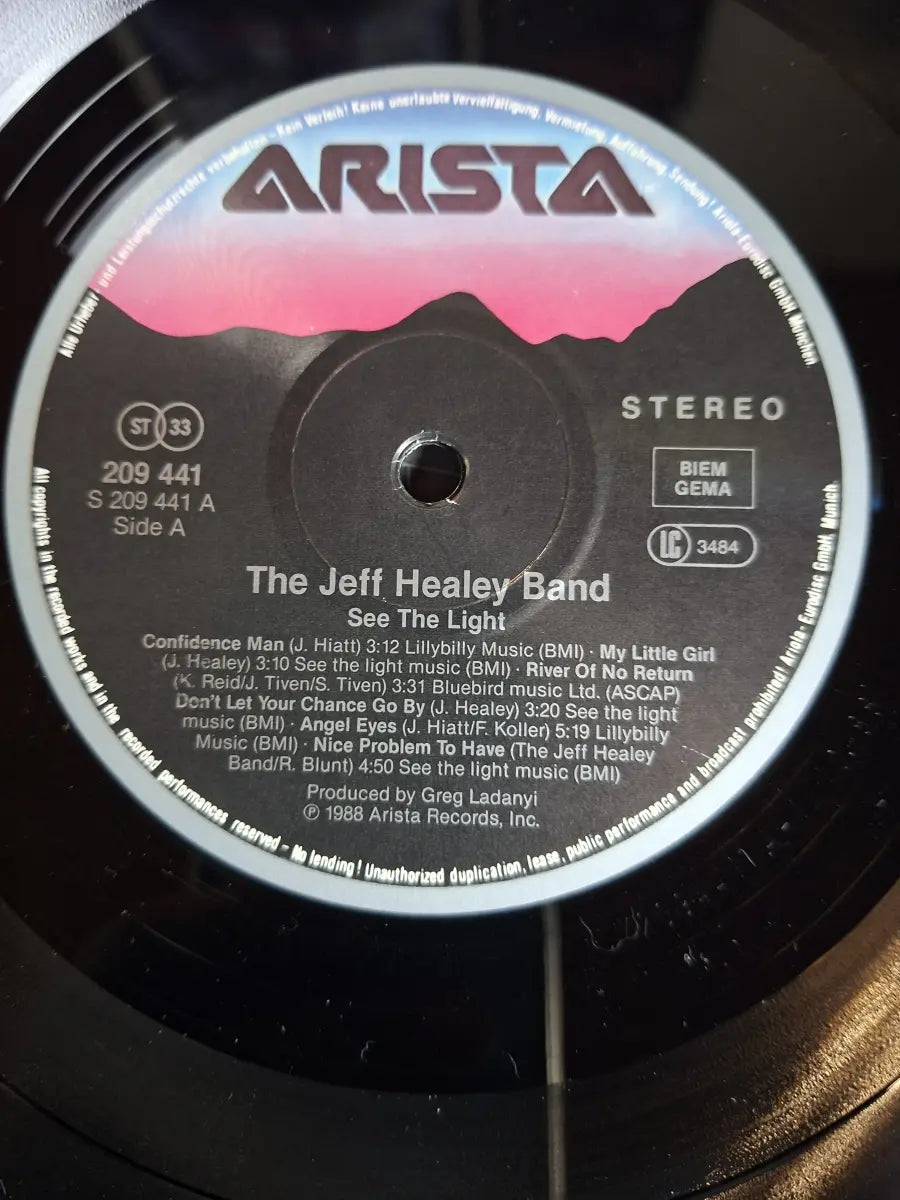 The Jeff Healey Band ‎– See The Light