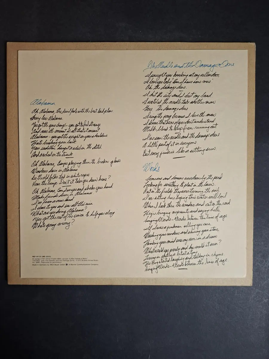 Neil Young ‎– Harvest