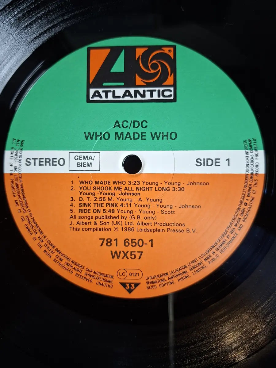 AC/DC ‎– Who Made Who
