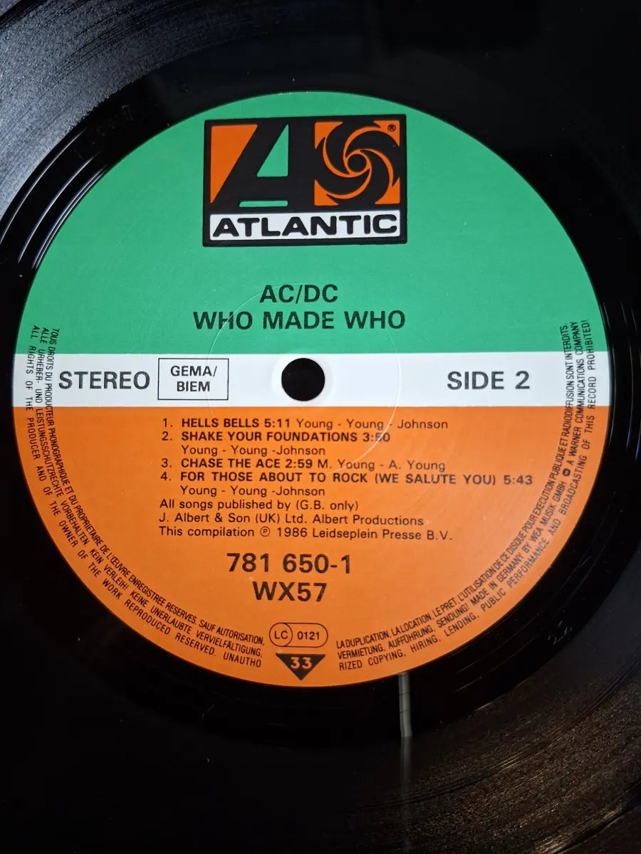 AC/DC ‎– Who Made Who
