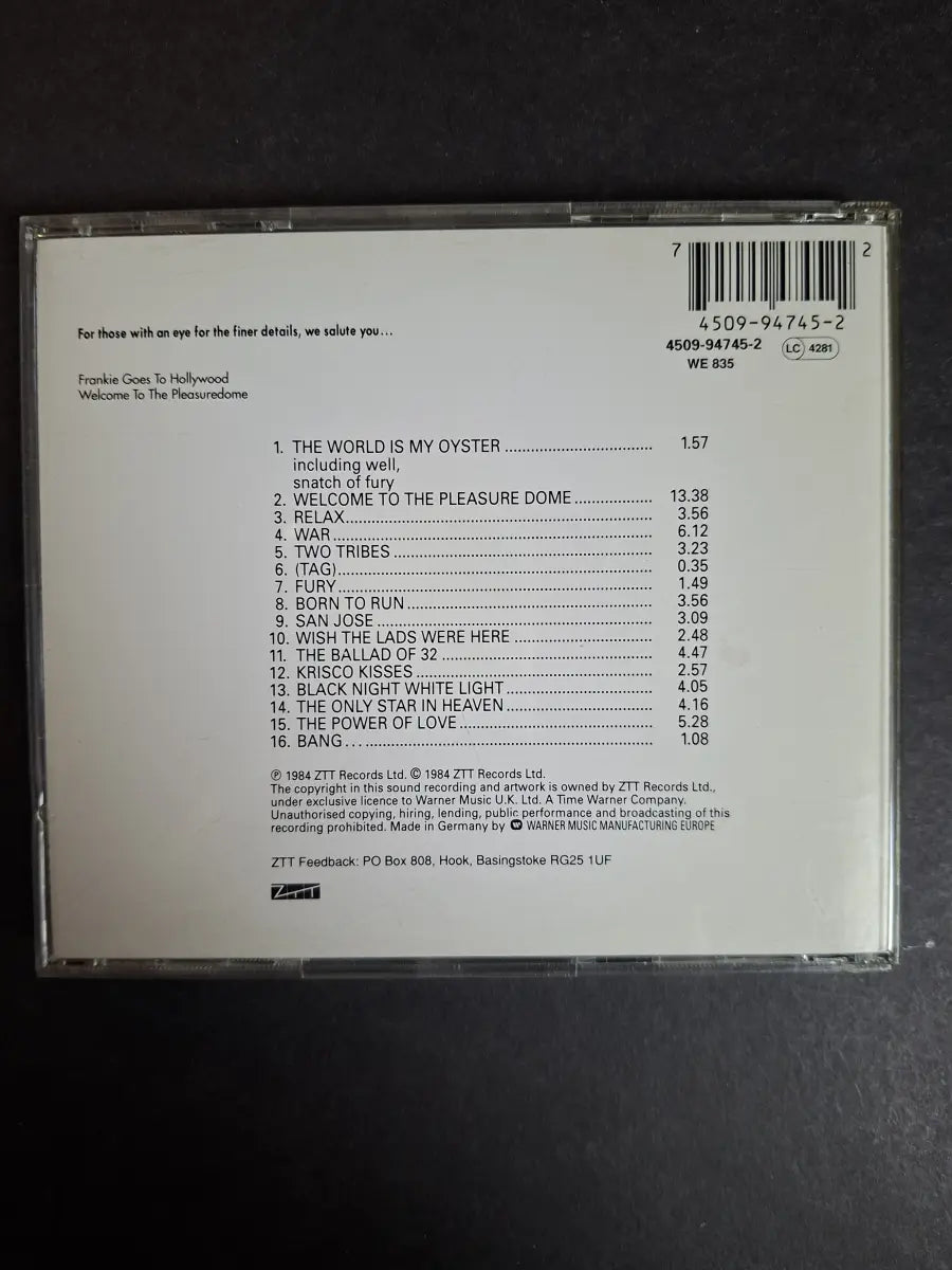 Frankie Goes To Hollywood – Welcome To The Pleasuredome