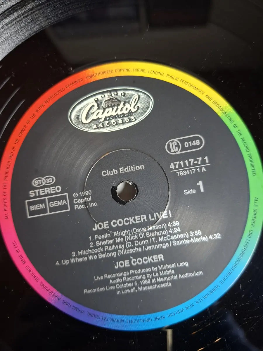 Joe Cocker ‎– Joe Cocker Live