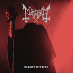 Das Bild zeigt das Albumcover von Mayhem - Daemonic Rites