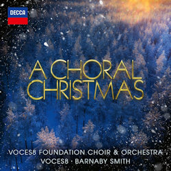 Das Bild zeigt das Albumcover von Voces8 - A Chroral Christmas