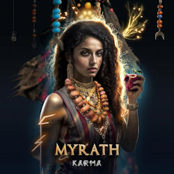 Das Bild zeigt das Albumcover von Myrath - Karma